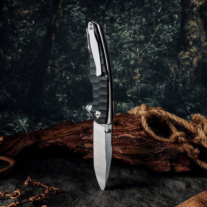 artisan folding pocket knives for collectors - Venture D2 High Carbon Stainless Tool Steel Pocket Knife with Clip &amp; G10 - Shokunin USA