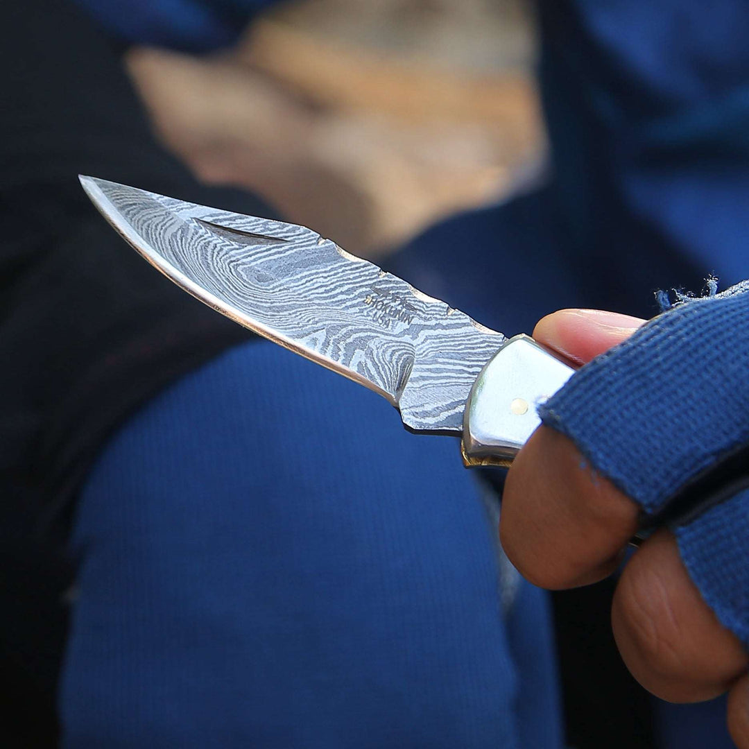 Pocket Knife - Ironclad Pocket Knife with Rosewood & Bone Scales - Shokunin USA