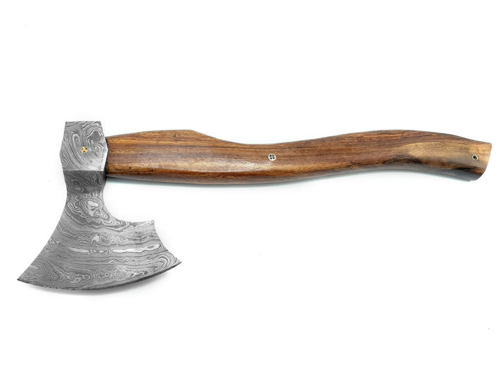 engraved camping hatchets - Viking DAMASCUS AXE Hatchet - Shokunin USA