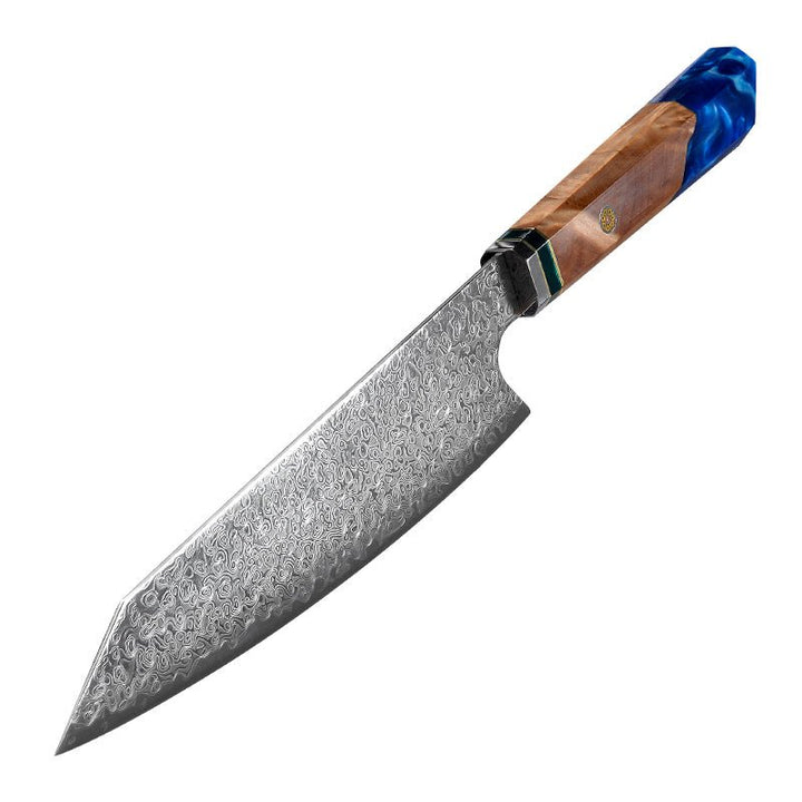 Chef knife - Imperium Damascus Chef's Knife with Exotic Olive Wood Handle & Sheath - Shokunin USA