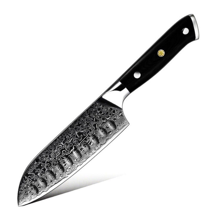 Chef knife - Edge VG10 Damascus Chef knife Santoku Knife with G10 Handle - Shokunin USA