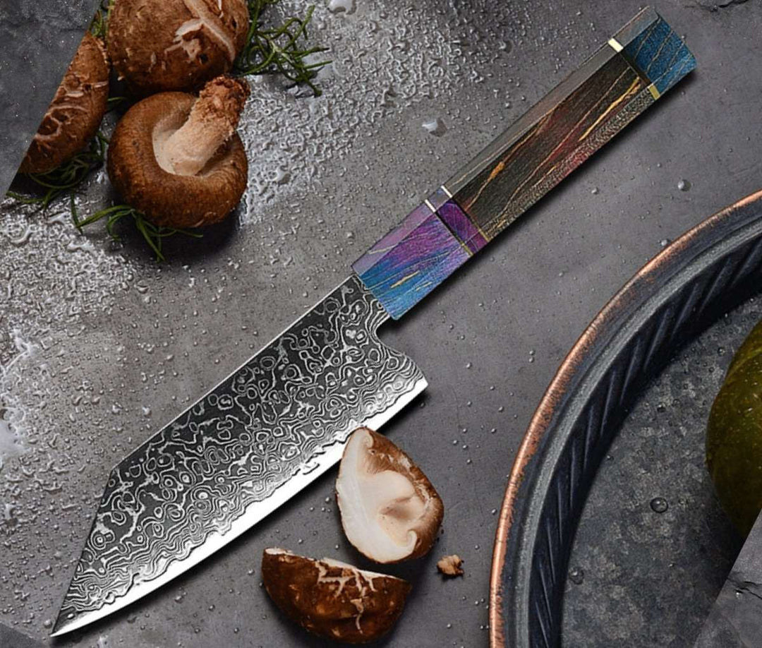 japanese tobacco knife Nigara SPG STRIX 8.25" Gyuto Make sure to exercise caution when using and always cut away from yourself Vtg Comoy SS Seki Japan