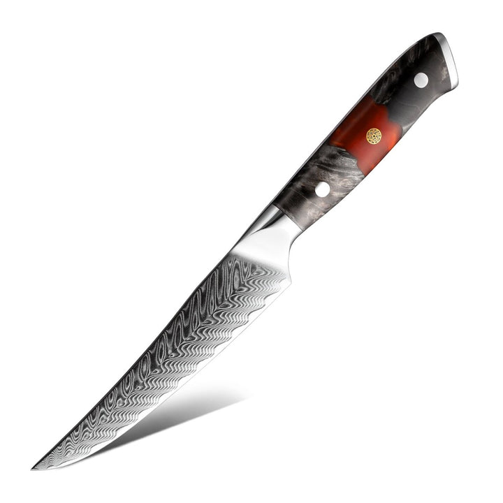 Lavanoir 8-Pc Damascus Chef Knife Set with Ebony Wood Handle & Sheath - Shokunin USA