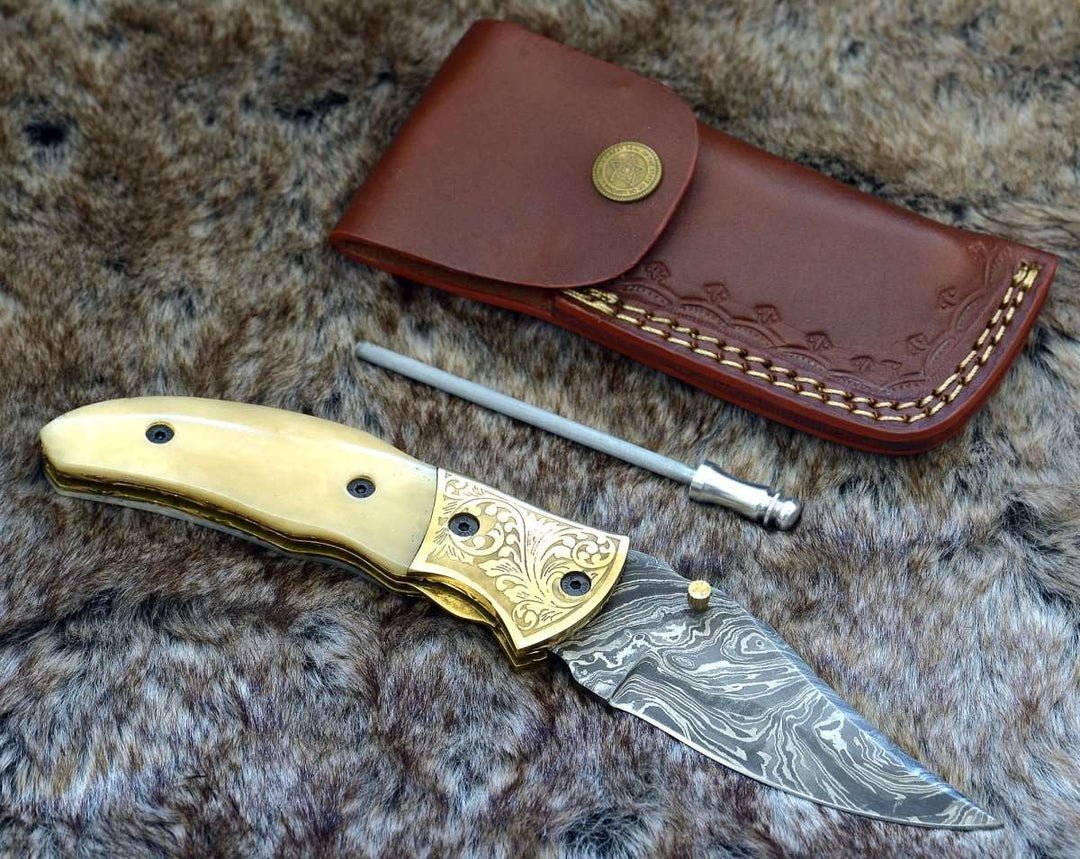 Pocket Knives - Marshal Gentleman's Folding Knife with Bone Handle - Shokunin USA