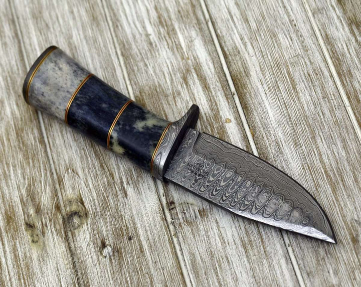 Utility Knife - Massacre Hunting Knife with Bone Handle - Shokunin USA
