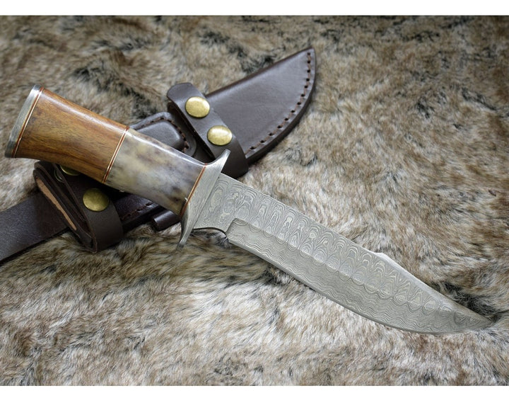 Utility Knife - OUTBACK DAMASCUS HUNTING KNIFE - Shokunin USA