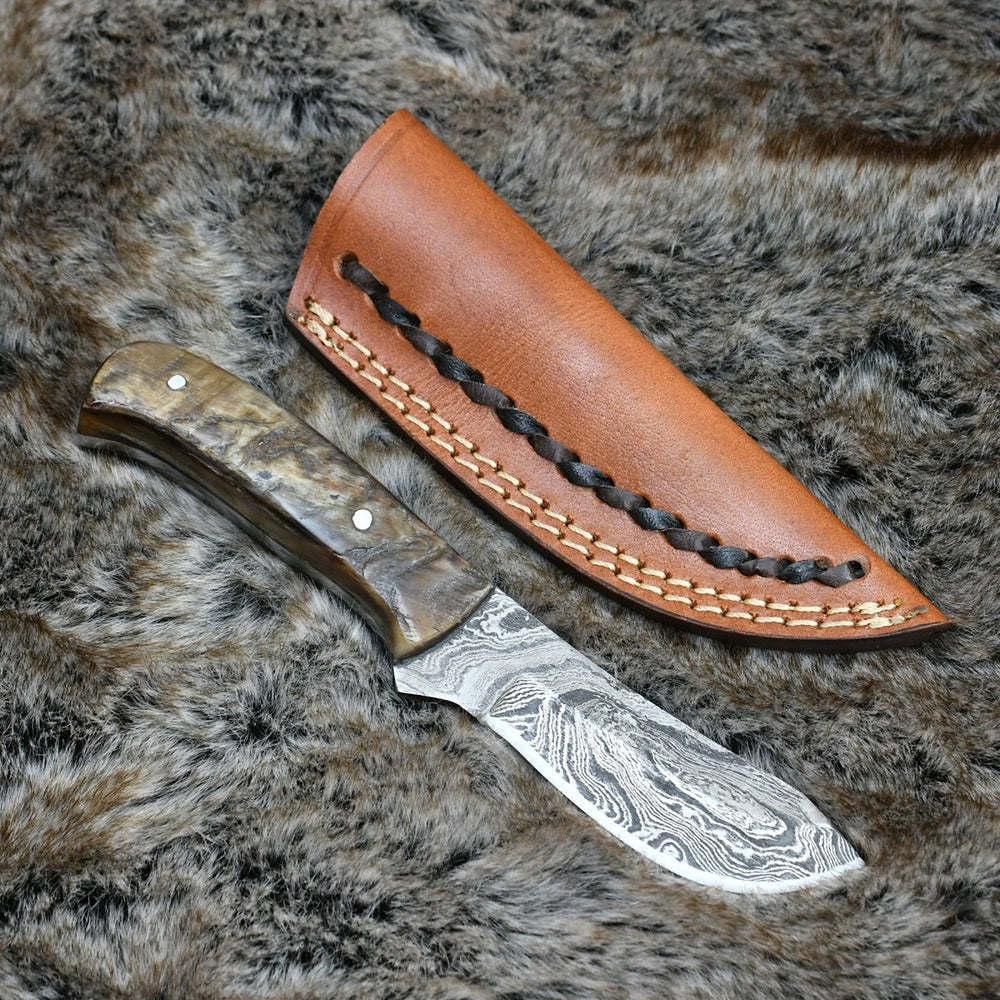 Utility Knife - Pulse Compact Knife with Ram Horn Handle - Shokunin USA
