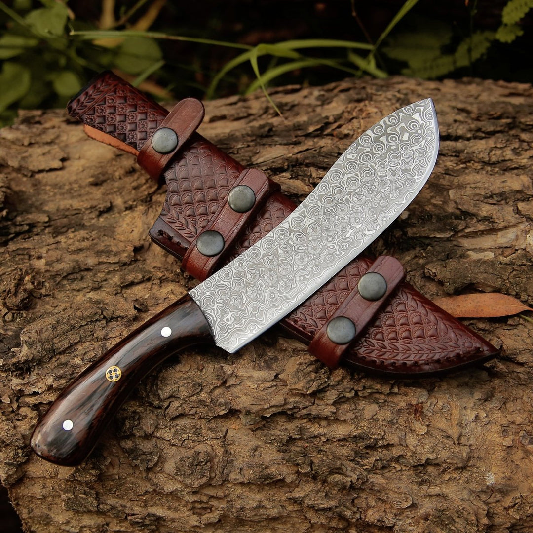 Chef Knife - Super Cut Damascus Chef's Knife with Exotic Wenge Wood Handle - Shokunin USA