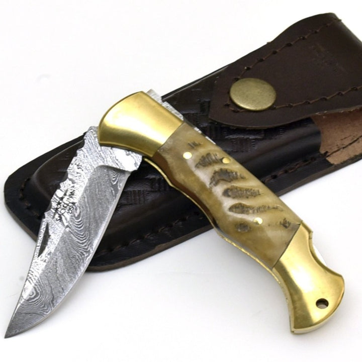 Pocket Knives - Tranquility Pocket Knife with Ram Horn Handle - Shokunin USA