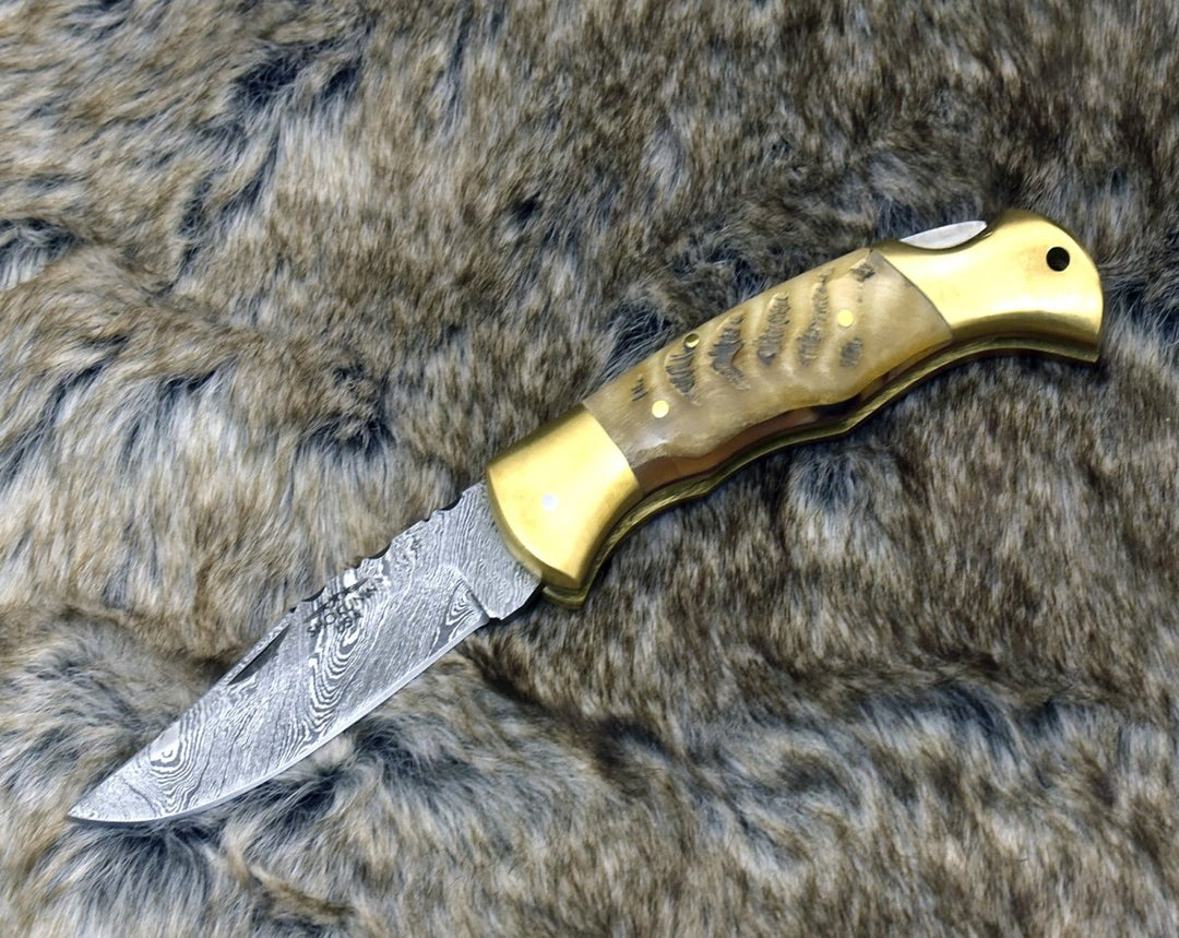 Pocket Knives - Tranquility Pocket Knife with Ram Horn Handle - Shokunin USA
