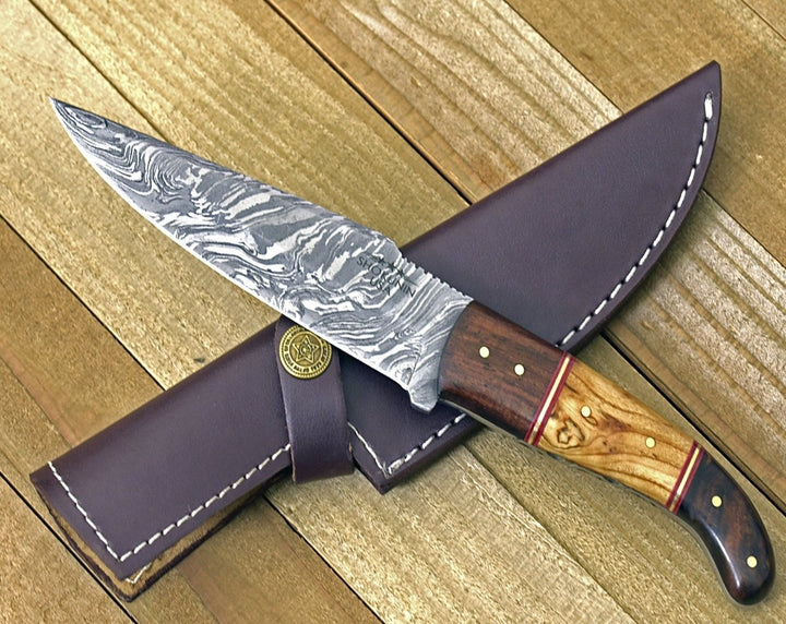 Utility Knife - Zest Damascus Knife - Shokunin USA
