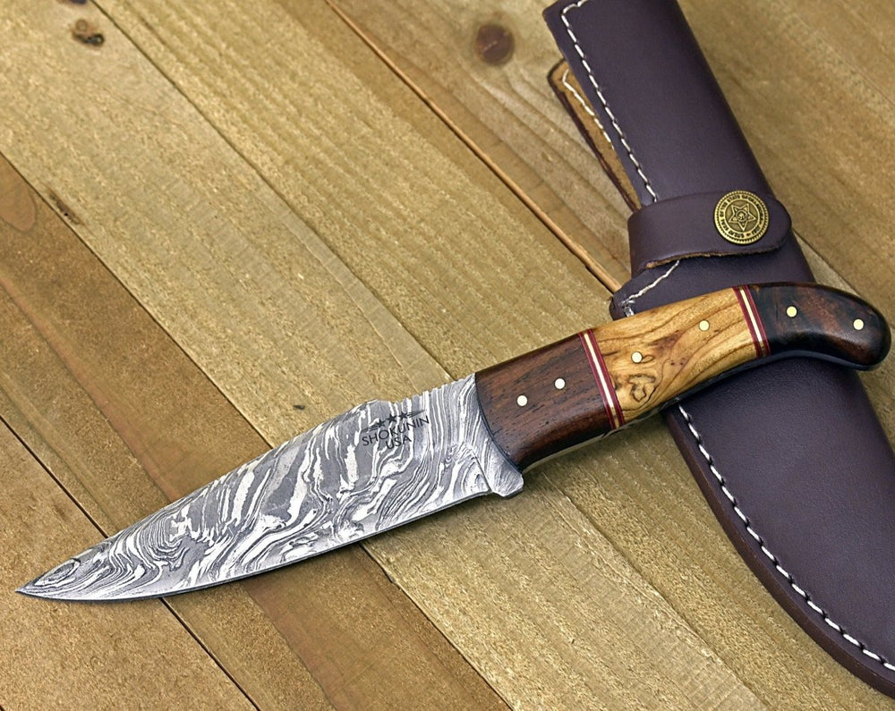 Utility Knife - Zest Damascus Knife - Shokunin USA